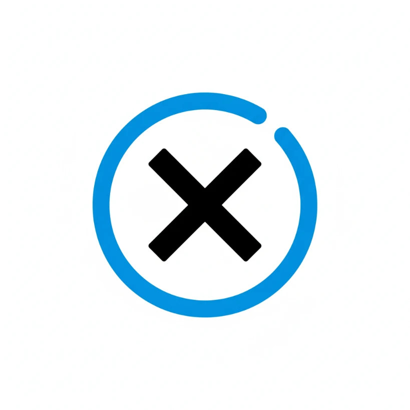 Icon zeigt ein Kreuz  im offenen Kreis