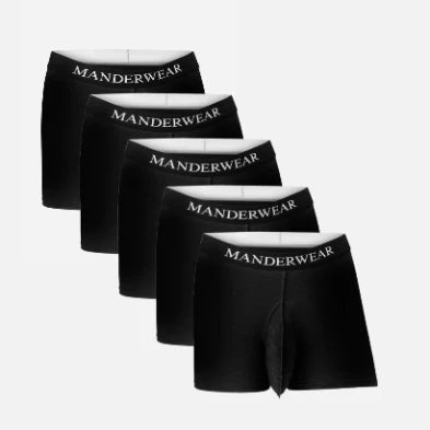MANDERWEAR ergonomische Pouch Unterwäsche 5er Pack schwarz