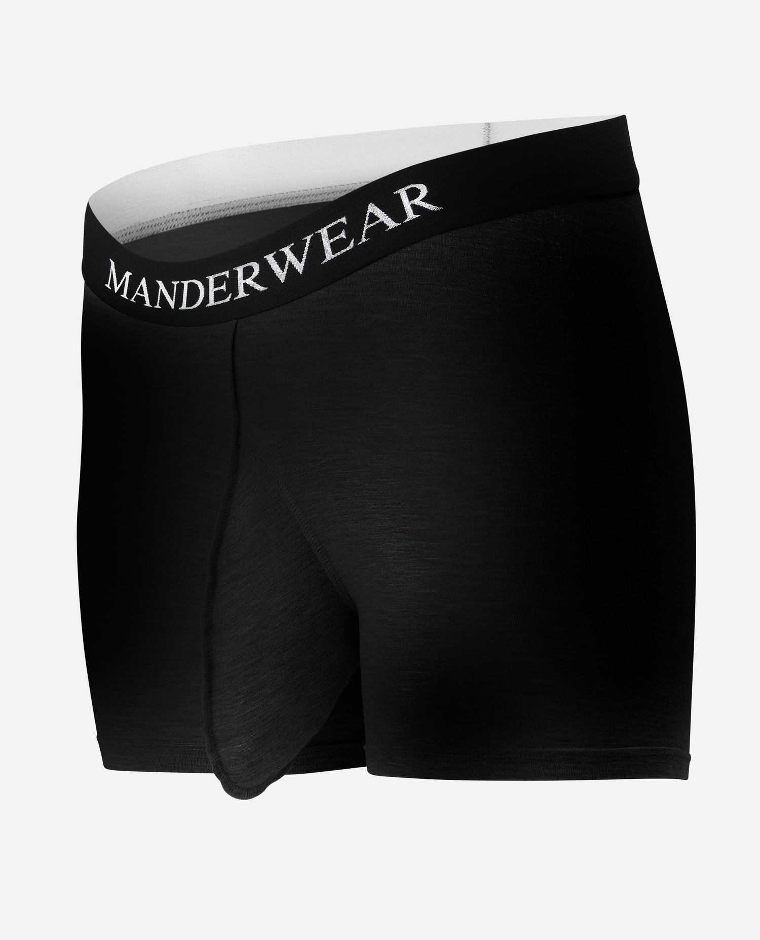 Ghost-Mannequin Aufnahme einer MANDERWEAR Unterhose von schräg links